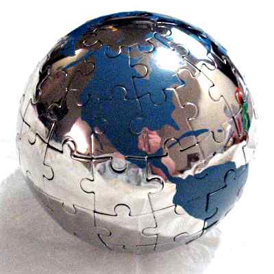 Magnetic on Magnetic Puzzle Globe
